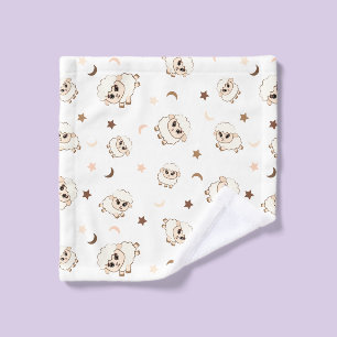 Pastel Sheep Pattern Wash Cloth