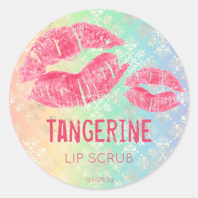 Pastel Shimmer Lip Scrub Product Label (Front)