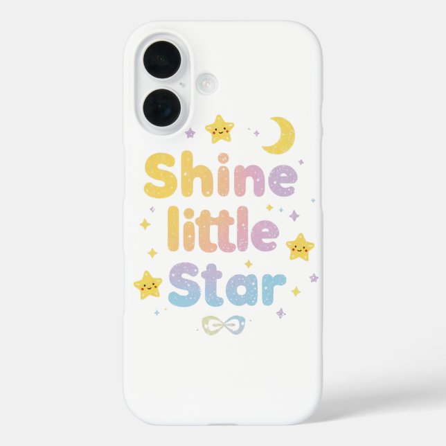 Pastel "Shine Little Star" Celestial Case-Mate iPhone Case (Back)