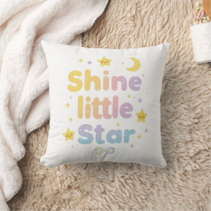 Pastel "Shine Little Star" Celestial Cushion