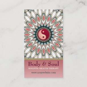 Pastel Shine Yin Yang New Age Business Card