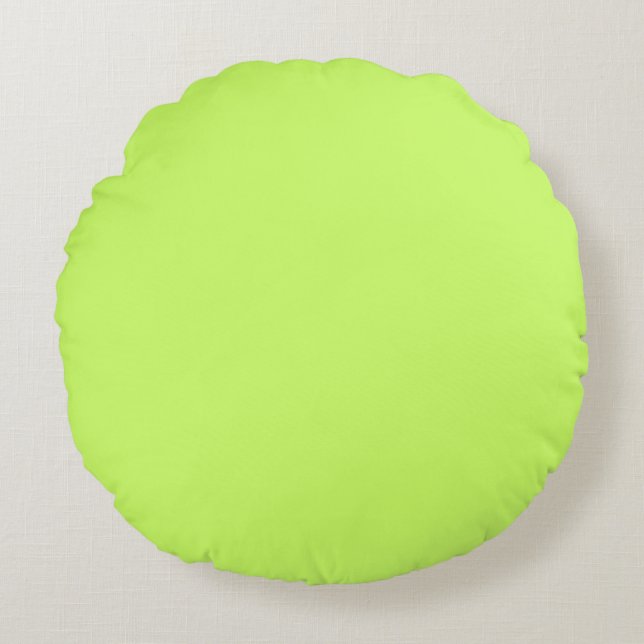 Pastel Shrbert Green  solid plain colour Custom Round Cushion (Front)
