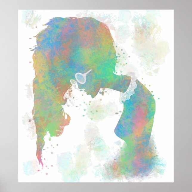 Pastel Silhouette Poster (Front)