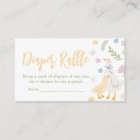 Pastel Silly Goose Baby Shower Diaper Raffle