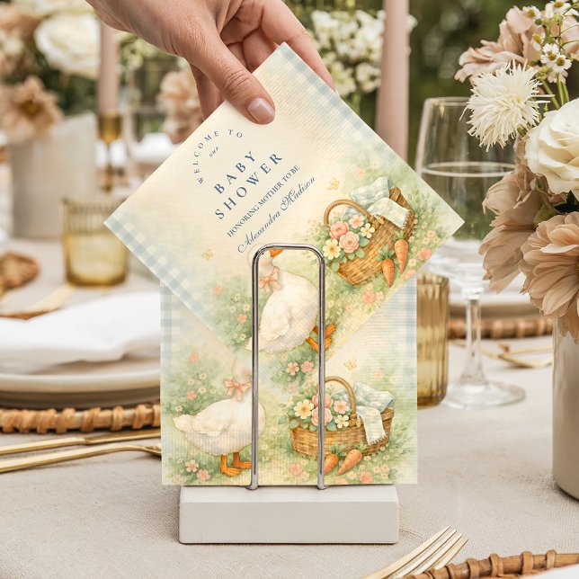 Pastel Silly Goose Farm Baby Shower Napkin (Creator Uploaded)