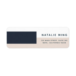Pastel Simple Modern Geometric Return Address Label