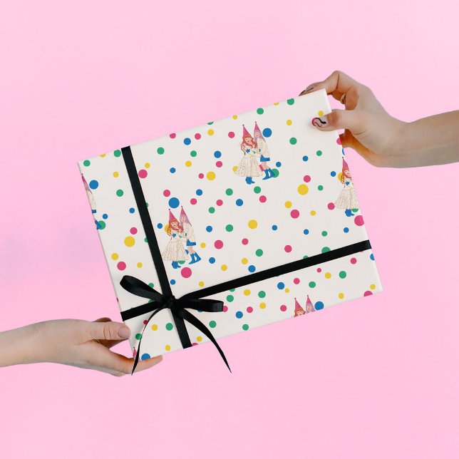 Pastel Sisters Joint Birthday Party Wrapping Paper Sheet (Creator Uploaded)