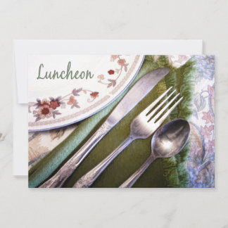 Pastel Sketch of Place Setting Luncheon Invitation