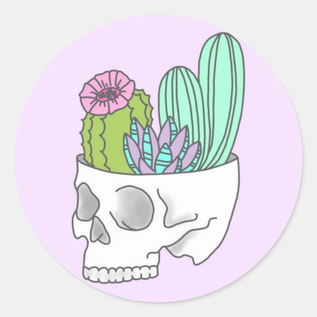Pastel Skull Sticker (Front)