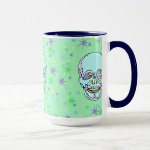 Pastel Skulls and Stars Coffee Mug