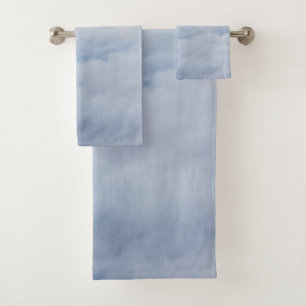 Pastel Sky and Fluffy Clouds Dream 1 Bath Towel Set