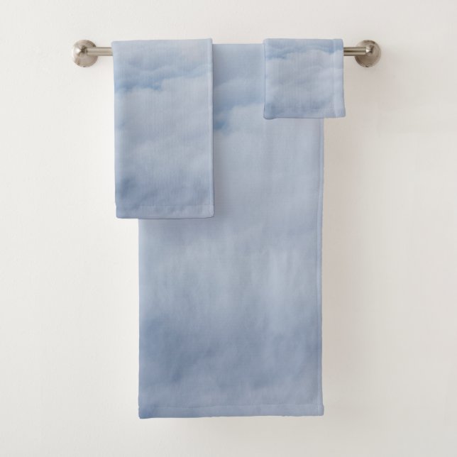 Pastel Sky and Fluffy Clouds Dream 1 Bath Towel Set (Insitu)