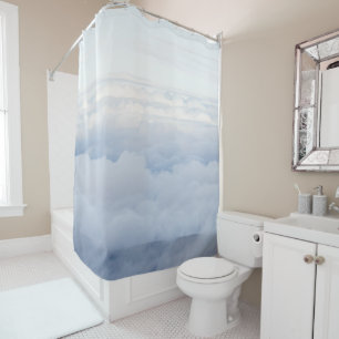 Pastel Sky and Fluffy Clouds Dream 1 Shower Curtain