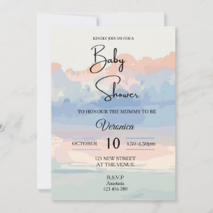 Pastel Sky Baby shower Invitation