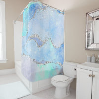 *~* Pastel Sky Blue Agate Holo GLITTER Ocean AP8 
