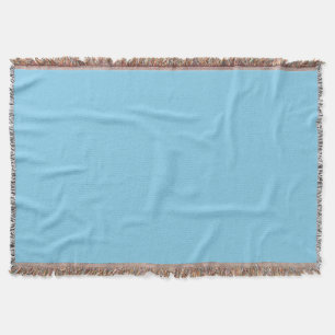 Pastel Sky Blue Solid Colour Classic Elegant Throw Blanket
