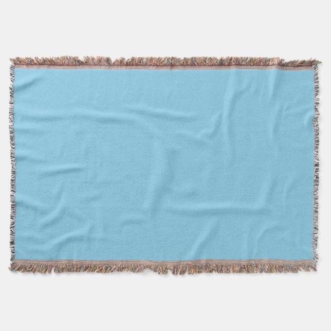Pastel Sky Blue Solid Colour | Classic | Elegant Throw Blanket (Front)