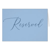 Pastel Sky Blue Wedding | Seaside Reserved Sign