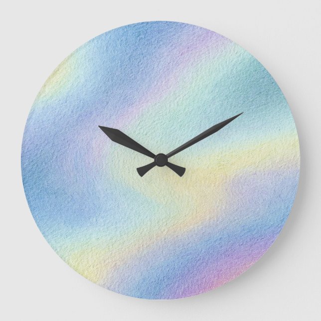 Pastel Sky Drift Large Clock (Front)
