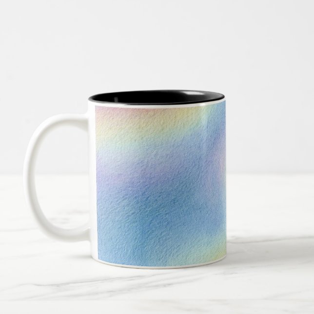 Pastel Sky Drift Two-Tone Coffee Mug (Left)