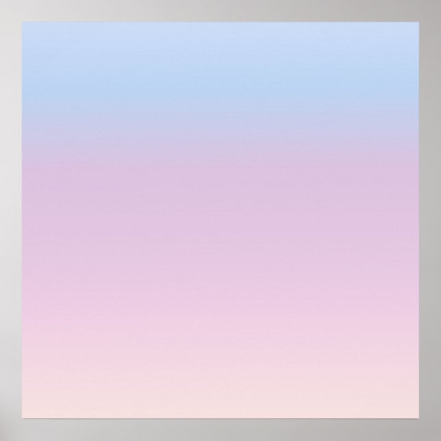 Pastel Sky Gradient Minimal Poster (Front)