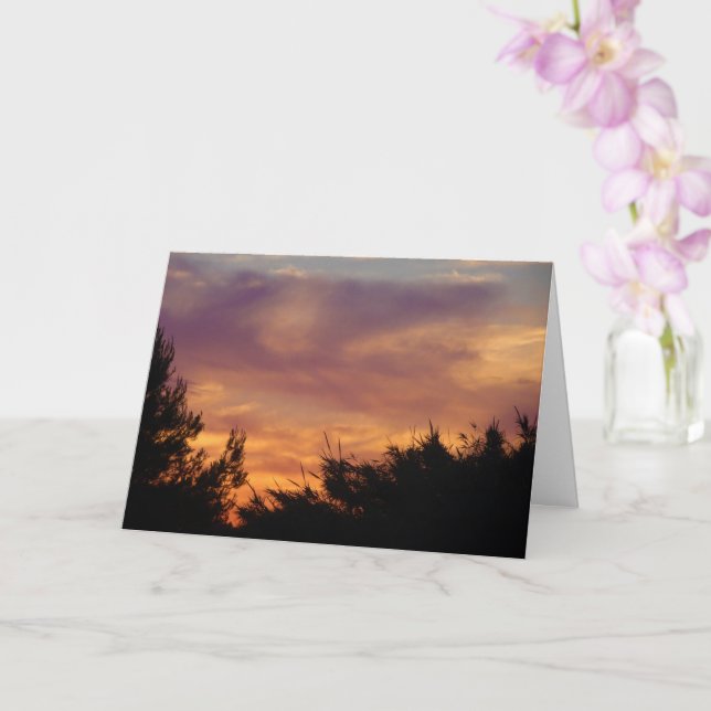 Pastel Sky Landscape Card (Orchid)