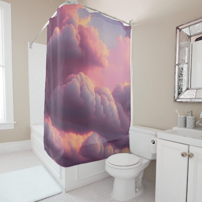 Pastel Sky  Shower Curtain (In Situ)