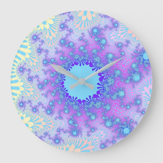 Pastel Sky Sunburst Large Clock (Front)