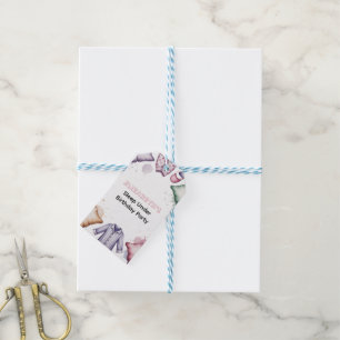 Pastel Sleep Under Girl Birthday Party Thank You Gift Tags