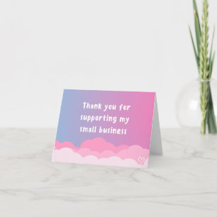 Pastel Small Business Thank You Card Cute Packag