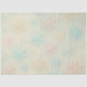 Pastel Snowflake Christmas Background – Soft Retro Tissue Paper