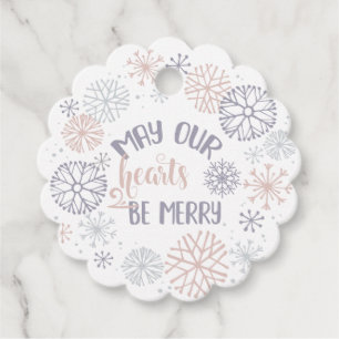 Pastel Snowflakes Christmas Favour Tags
