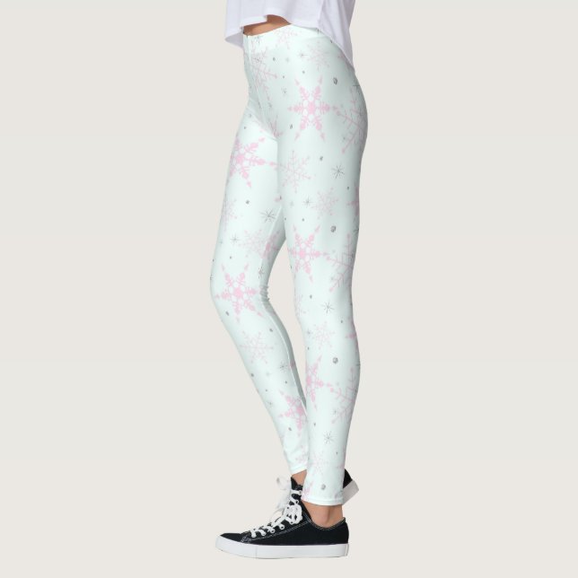 Pastel Snowflakes Leggings (Left)