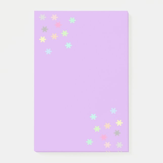 Pastel Snowflakes Post-it® Notes (Front)