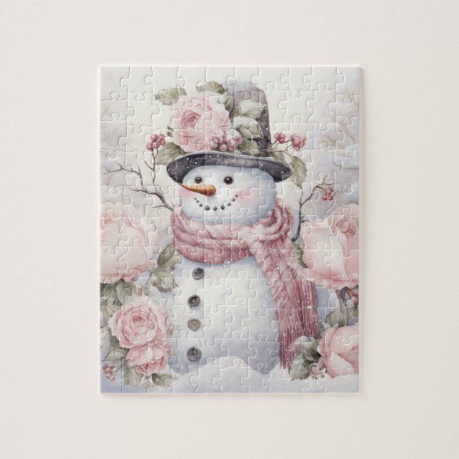 Pastel Snowman_05 Jigsaw Puzzle (Vertical)