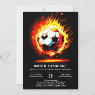 Pastel Soccer Digital Kids Birthday Invitation