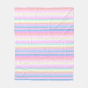 Pastel soft color creative striped fleece blanket