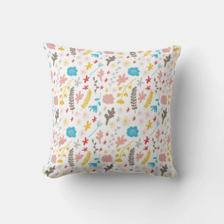 Pastel soft colours floral pillow