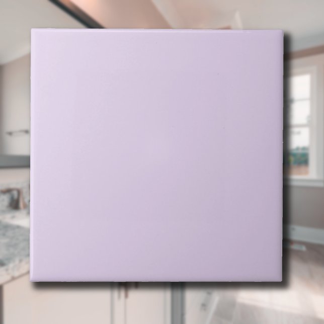 Pastel Soft Lilac Solid Colour | Classic Elegant Ceramic Tile (Creator Uploaded)