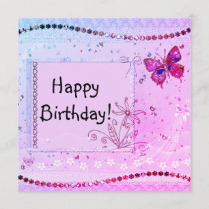 Pastel Sparkle Birthday Card