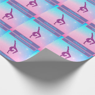Pastel Sparkle Gymnastics Wrapping Paper
