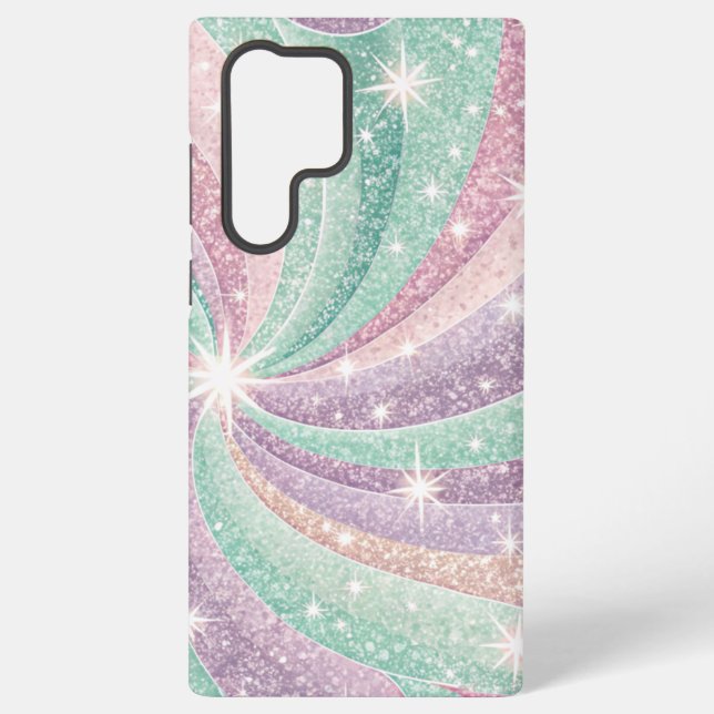 pastel sparkle samsung galaxy s22 ultra case (Back)