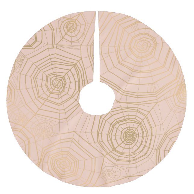 Pastel spider web: Halloween pattern. Brushed Polyester Tree Skirt (Front)