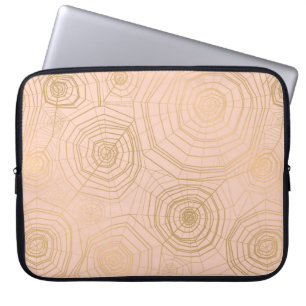 Pastel spider web: Halloween pattern. Laptop Sleeve