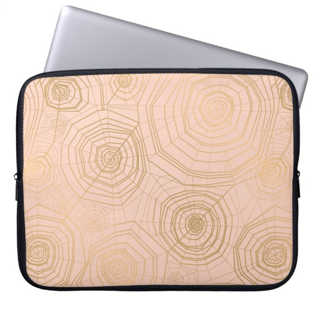 Pastel spider web: Halloween pattern. Laptop Sleeve (Front)