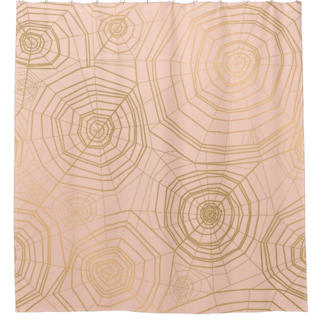 Pastel spider web: Halloween pattern. Shower Curtain (Front)