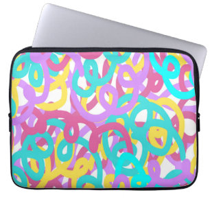 Pastel Spirals Abstract Print Laptop Sleeve