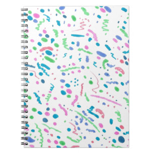Pastel Splatter Confetti Print Notebook