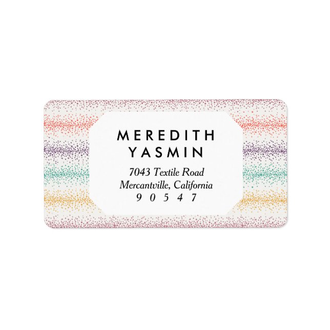 Pastel Spray Sprinkle stripes Modern sparkle lines Label (Front)