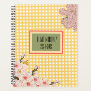 Pastel Spring Bloom-Plaid Weekly-Monthly Planner